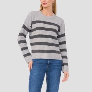 Halogen Stripe Crewneck Sweater